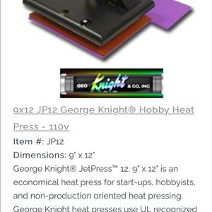 Geo jetpress 12 heat press